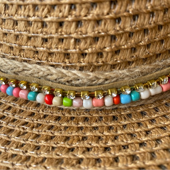 Women’s western hat with colorful beaded band - Picture 2 of 3